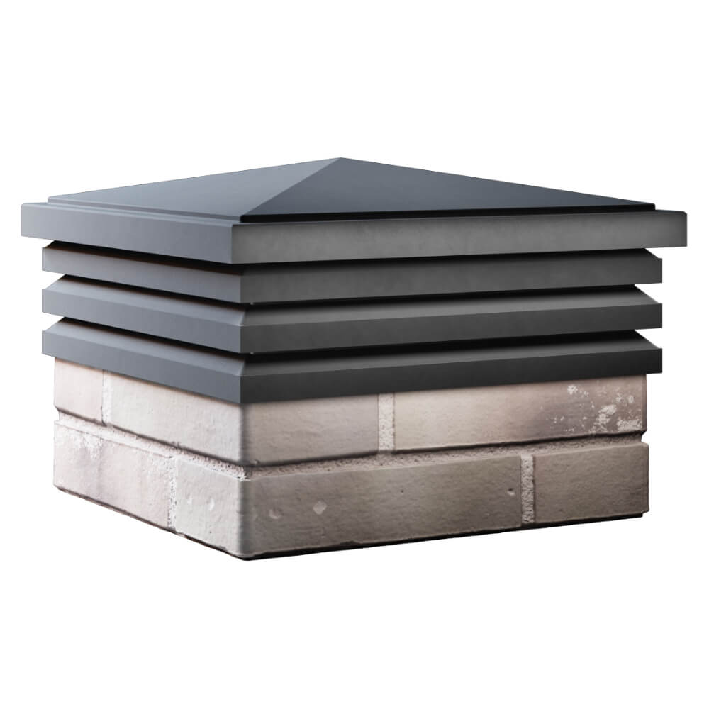 Колпак Zking Бона ХайТек Серый на столб 1.5х1.5 кирпича (385х385мм) в Нефтеюганске фото