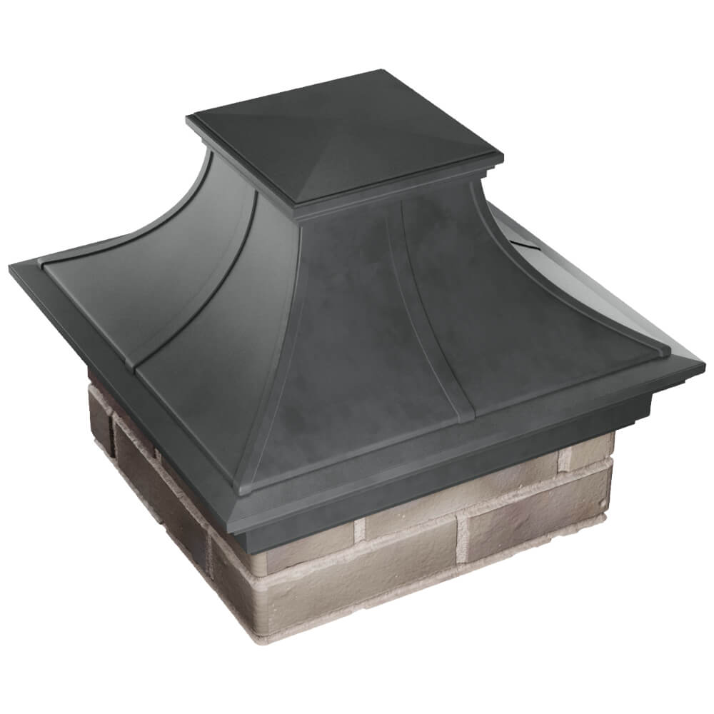 Колпак Zking Монблан Премиум Серый на столб 1.5х1.5 кирпича (385х385мм) в Нефтеюганске фото