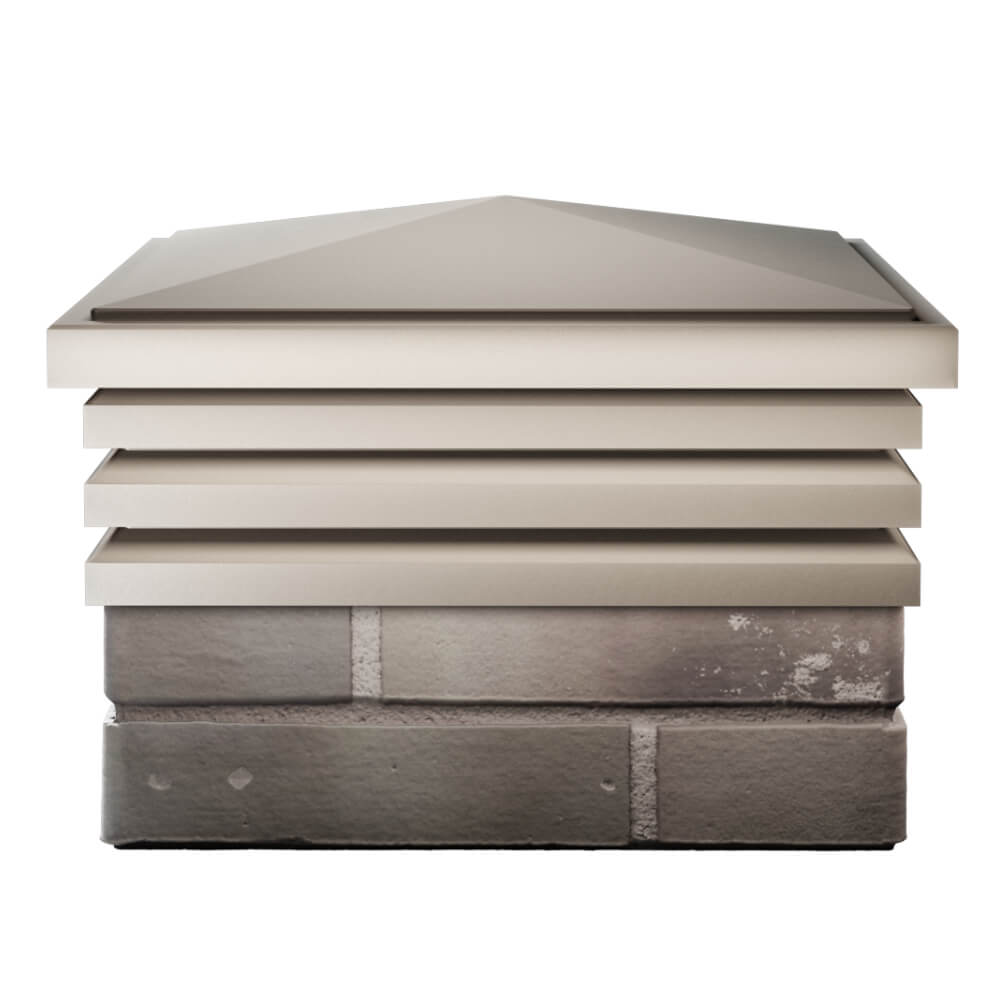 Колпак Zking Бона ХайТек Бежевый на столб 1.5х1.5 кирпича (385х385мм) Нефтеюганск фото