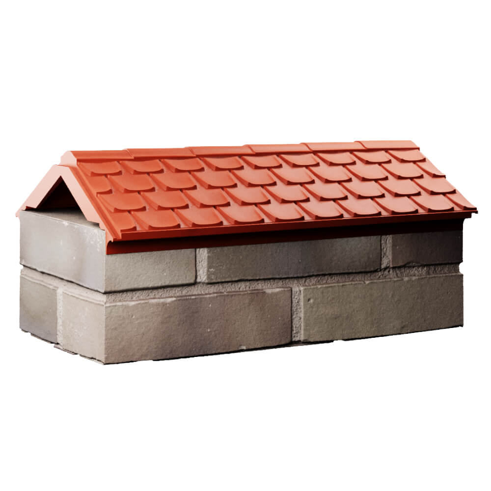 Парапет Zking Эльбрус Красный с посадкой на 1 кирпич (255мм) Нефтеюганск фото