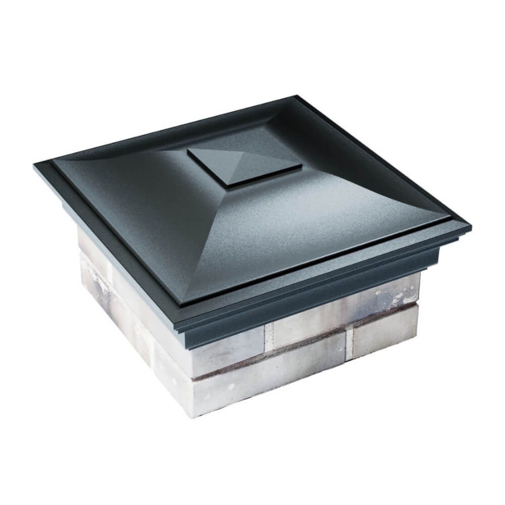 Колпак Zking Монблан Черный на столб 1.5х1.5 еврокирпича 0.7НФ (355х355мм) в Нефтеюганске фото