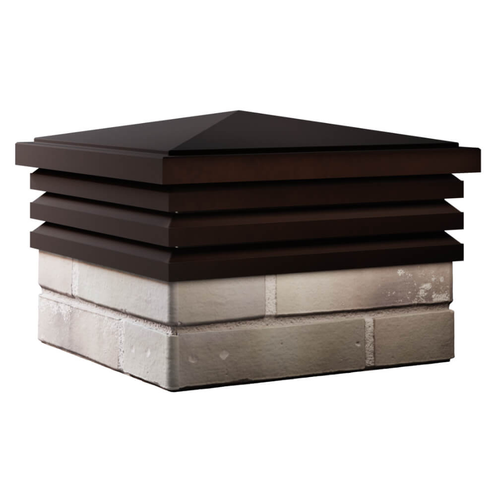 Колпак Zking Бона ХайТек Коричневый на столб 1.5х1.5 кирпича (385х385мм) в Нефтеюганске фото