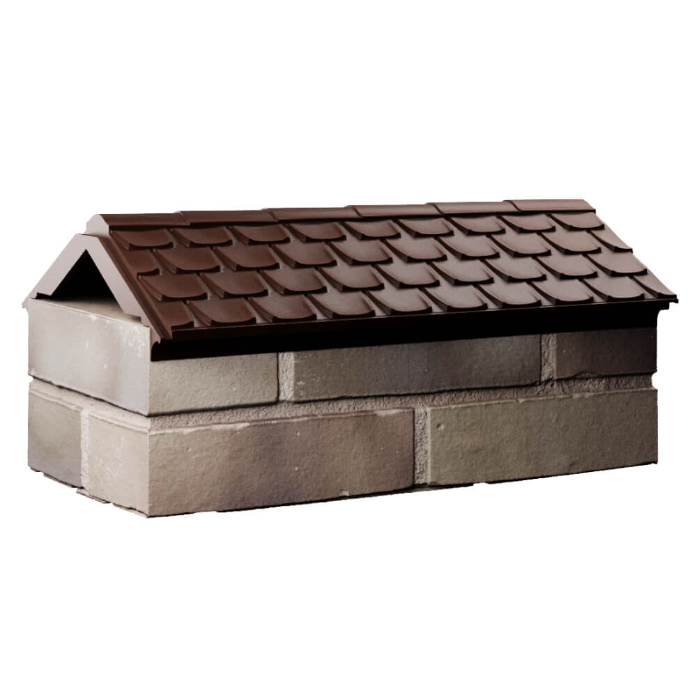 Парапет Zking Эльбрус Коричневый с посадкой на 1 кирпич (255мм) Нефтеюганск фото