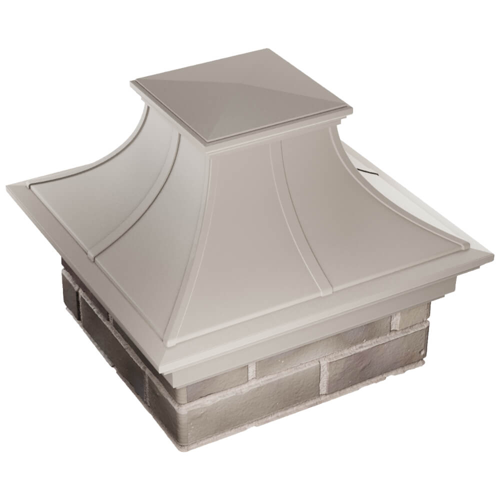Колпак Zking Монблан Премиум Бежевый на столб 1.5х1.5 кирпича (385х385мм) в Нефтеюганске фото