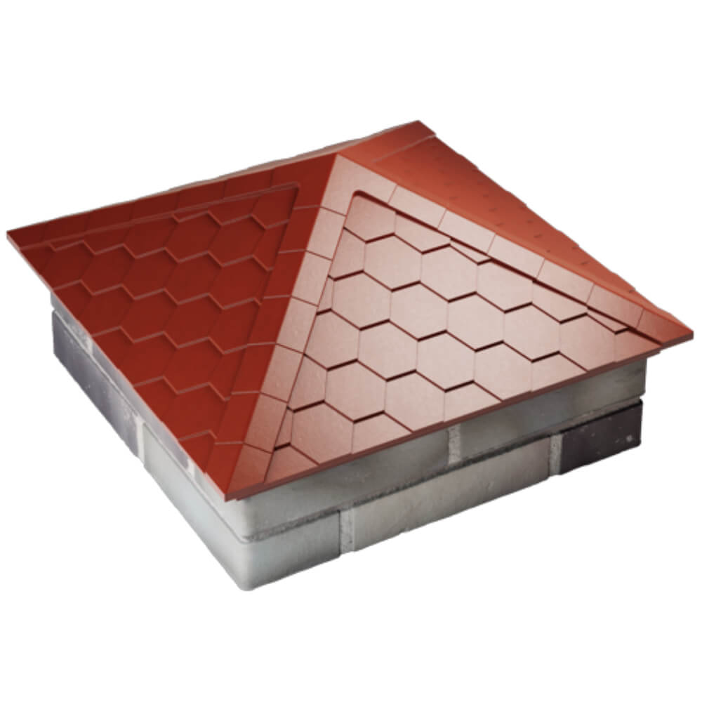 Колпак Zking Эверест Красный на столб 2х2 кирпича (535х535мм) Нефтеюганск фото