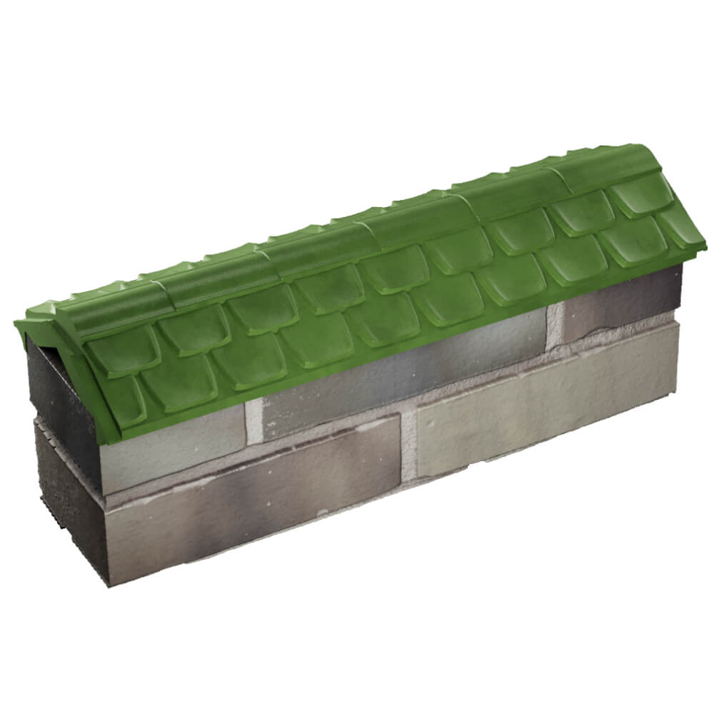 Парапет Zking Эльбрус Зеленый с посадкой на 0.5 кирпича (130мм) в Нефтеюганске фото